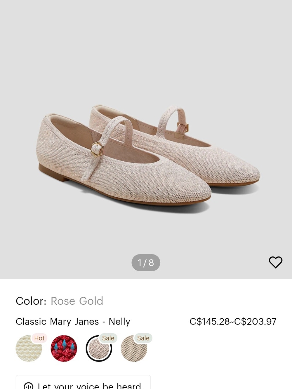 Vivaia Nelly Mary Jane flats Rose gold